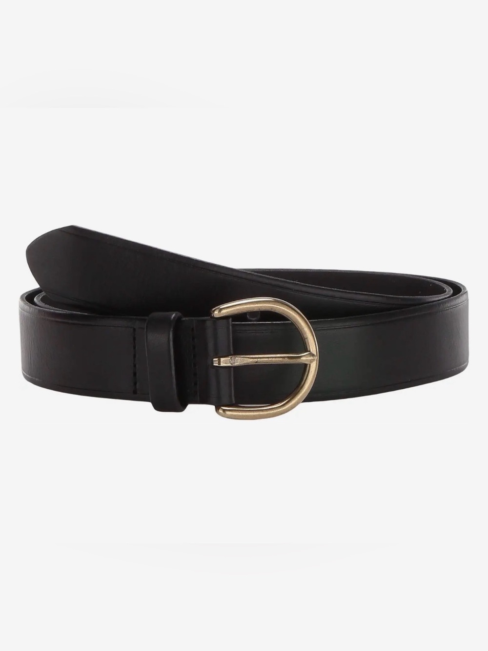 Madewell Medium Perfect Leather Belt in Black, Size Small